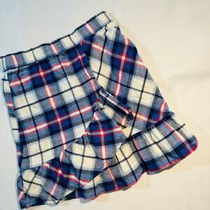Free Assembly Plaid Flannel Wrap Skirt Sz M 7/8
